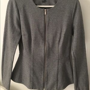 Forever 21 Peplum Zip-Up Blazer